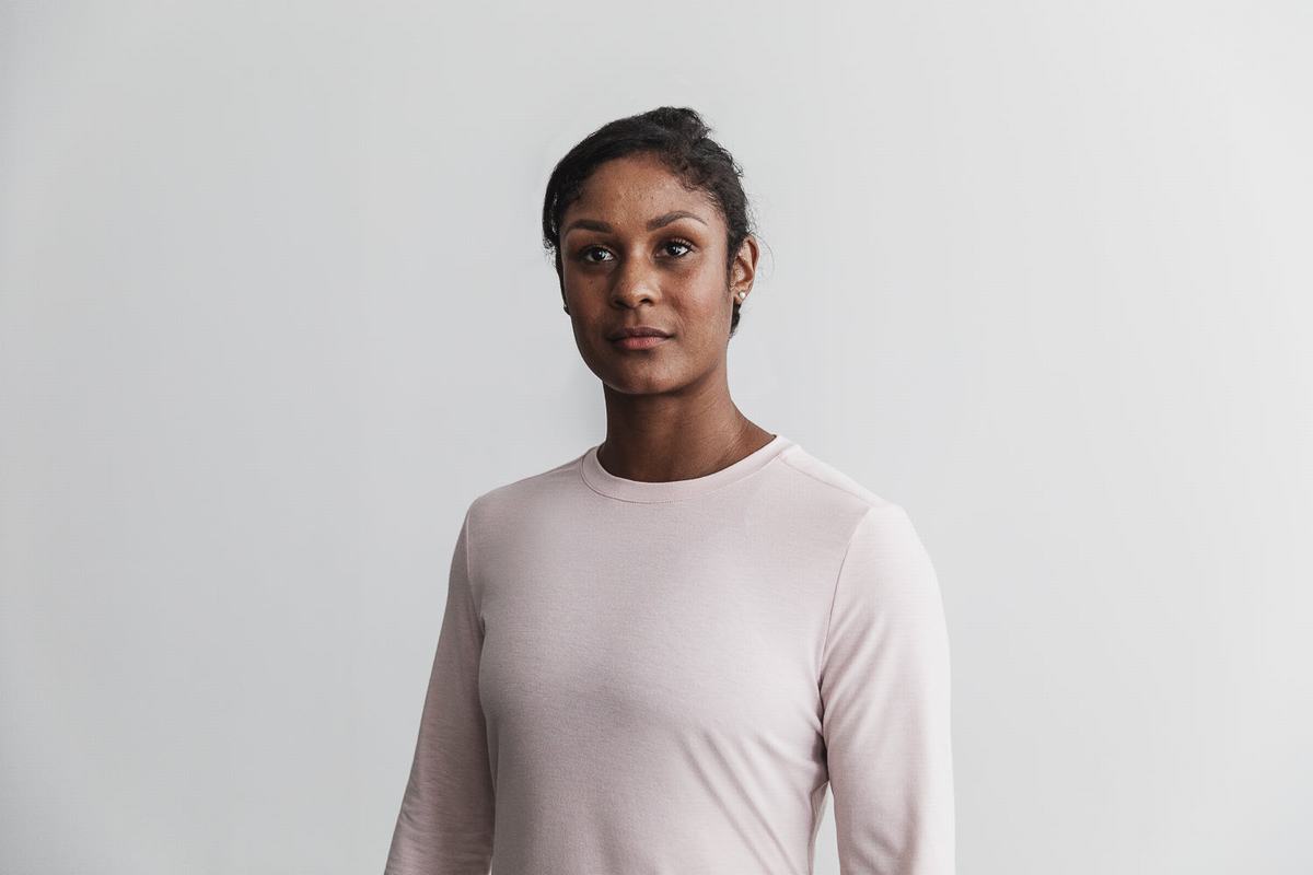 Nobull Women's Long Sleeves Rose | Australia (ZF4938)